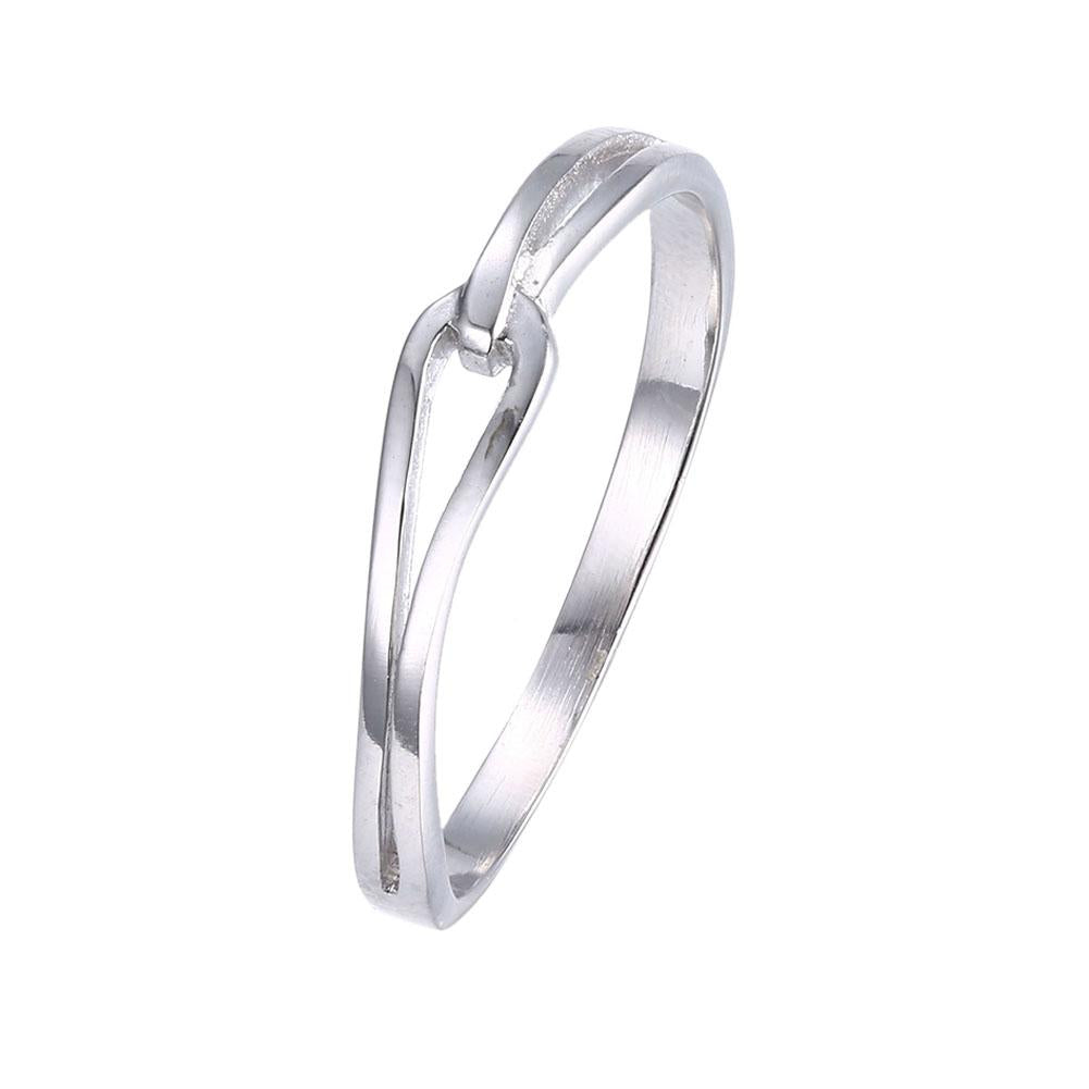 Silver Plating Mini Loop Band Ring | Silver Milo