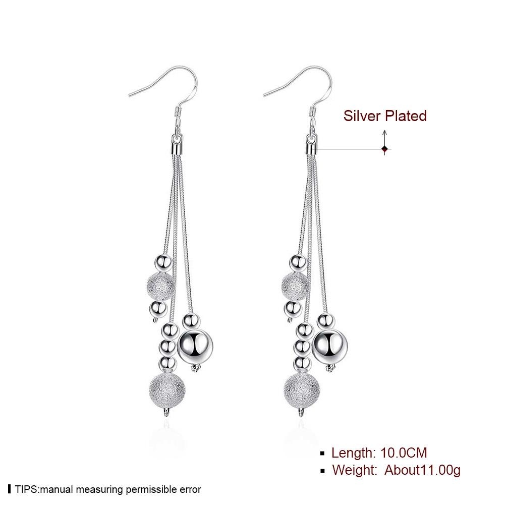 Ball Pearl Drop Earring in 18K White Gold Plated