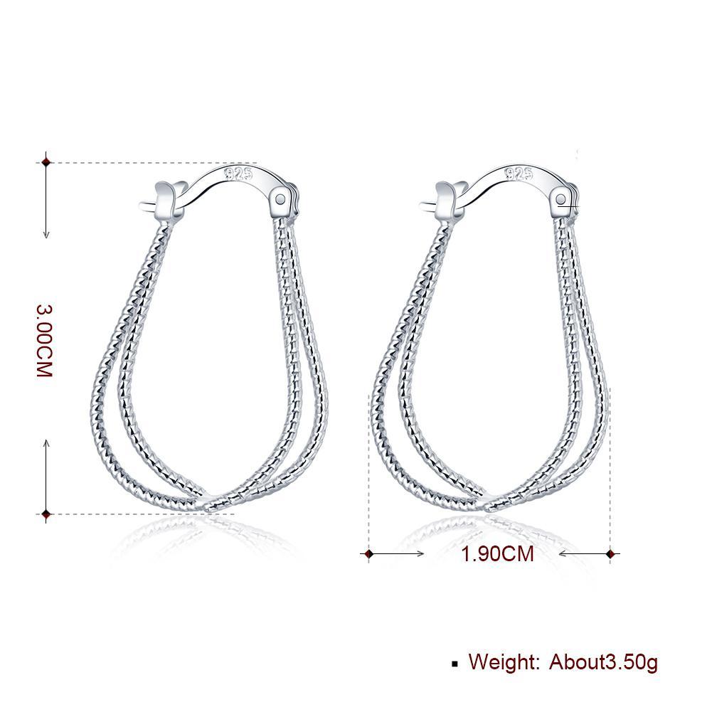 Large Hoop Earring in 18K White Gold Plated