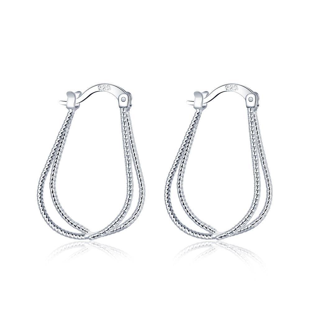 Large Hoop Earring in 18K White Gold Plated