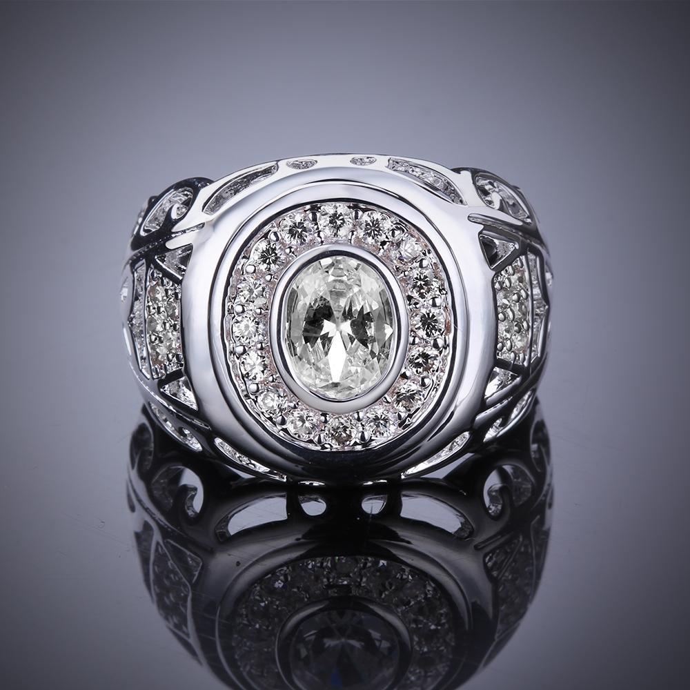 Large White  Center Piece Dome Ring