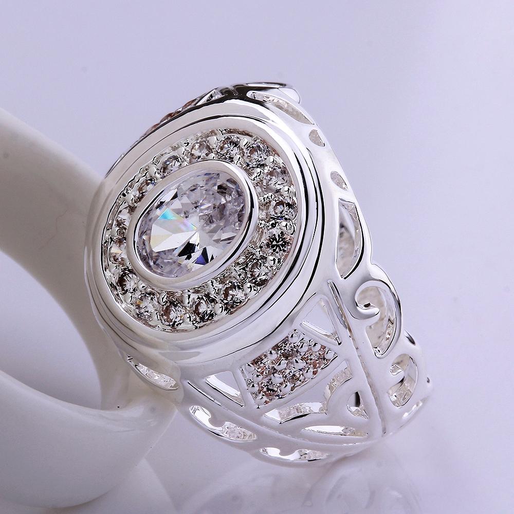 Large White  Center Piece Dome Ring