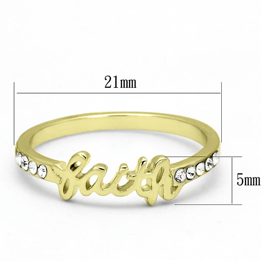 LO3967 Flash Gold Brass Ring with Top Grade