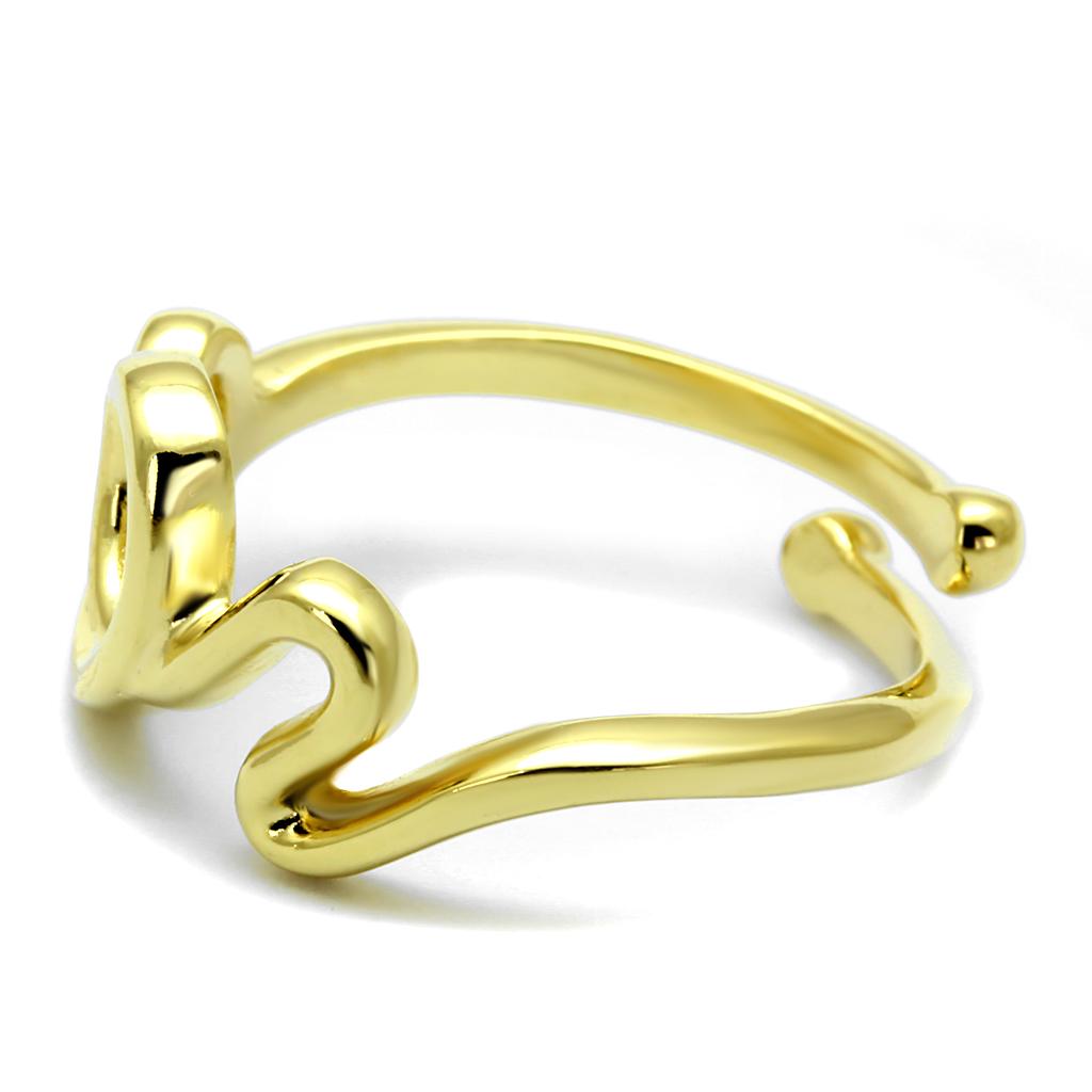 LO4002 - Flash Gold Brass Ring with No Stone