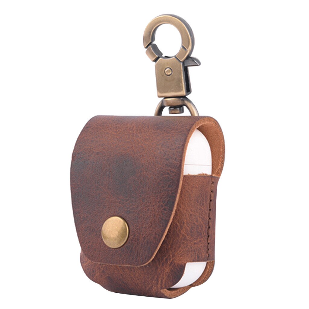 Leather Cover Skin Case With Carabiner Protective