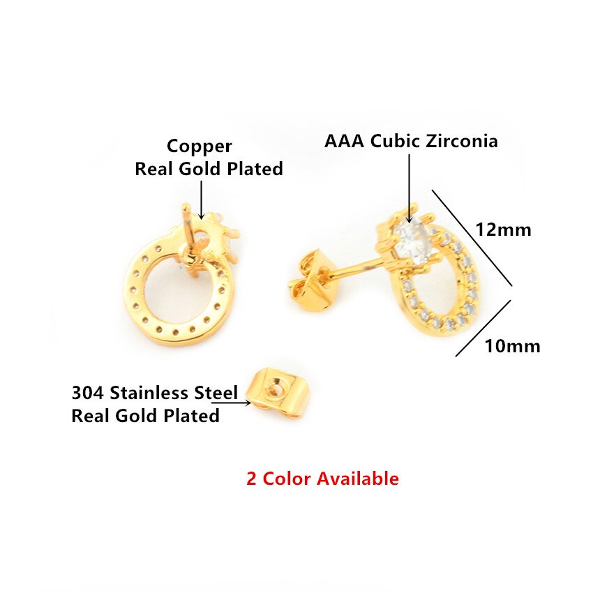 Luxury Micro Pave Clear AAA Cubic Zirconia Stone