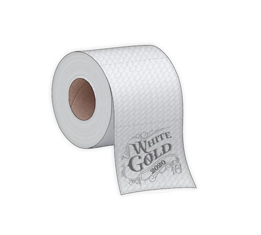 White Gold Toilet Paper Magnet #M007 | Red Sunflower