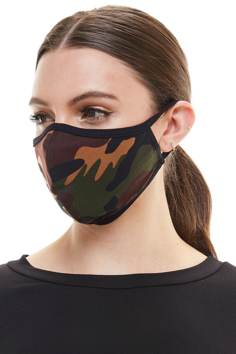 USA Made Camouflage fashion washable reusable breathable fabric ear