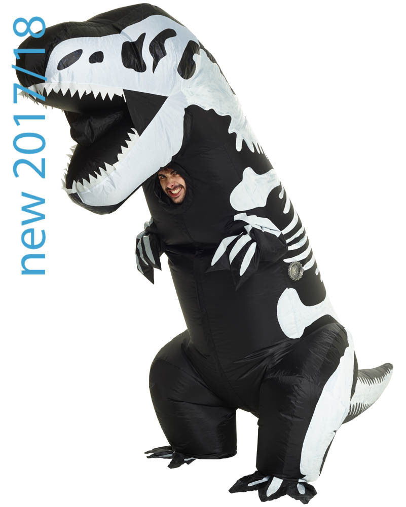 Skeleton T-Rex Inflatable Adult Costume, One Size