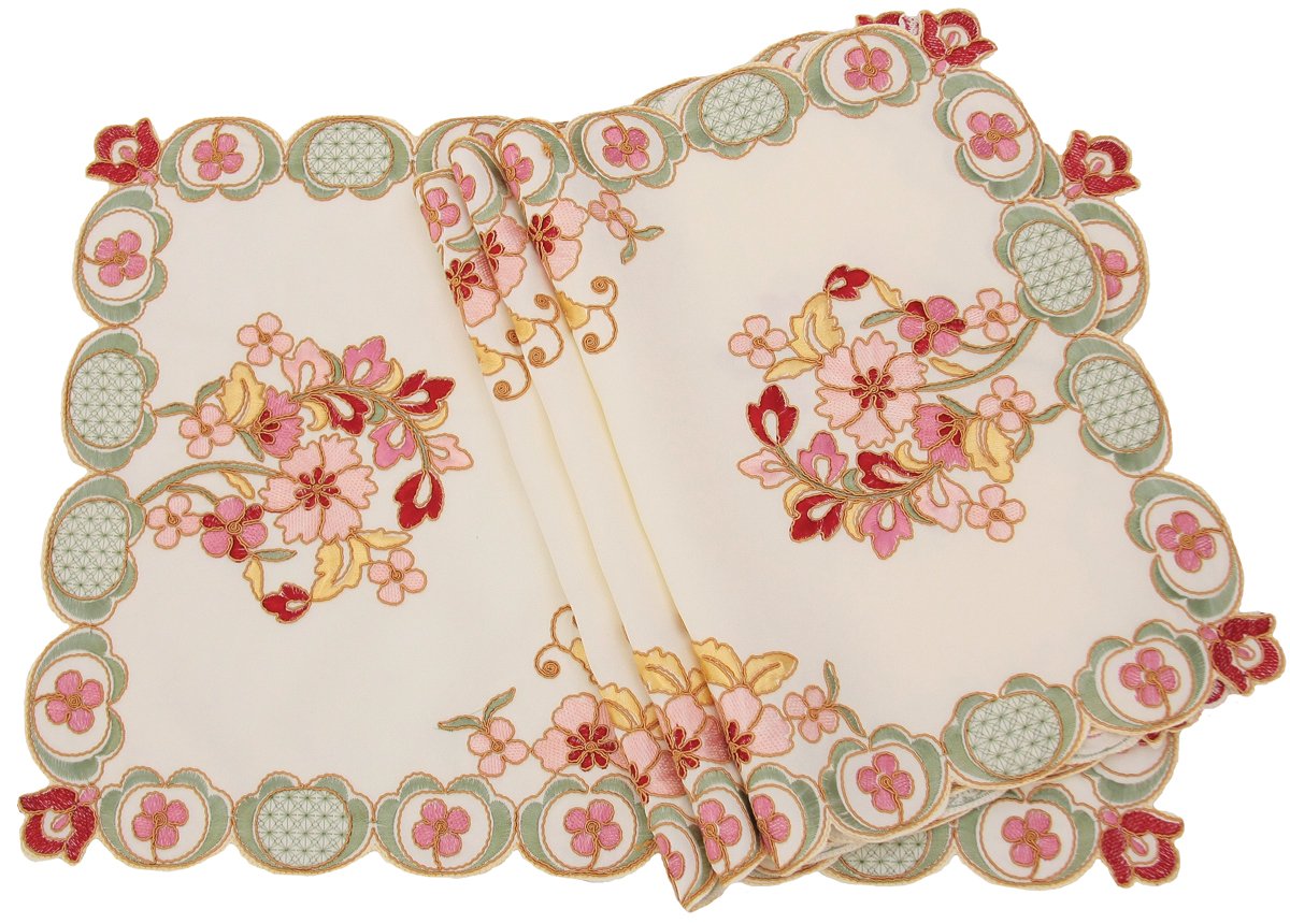 ML16132 Primrose Placemats, 14"X20", Set of 4 | Pink Leto