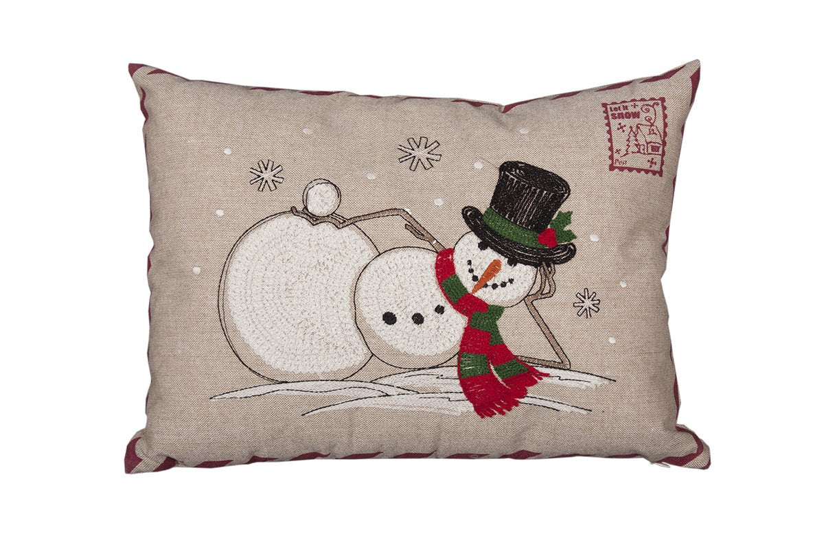 ML17130 Jack Frost Decorative Christmas Pillow, 13"x18"