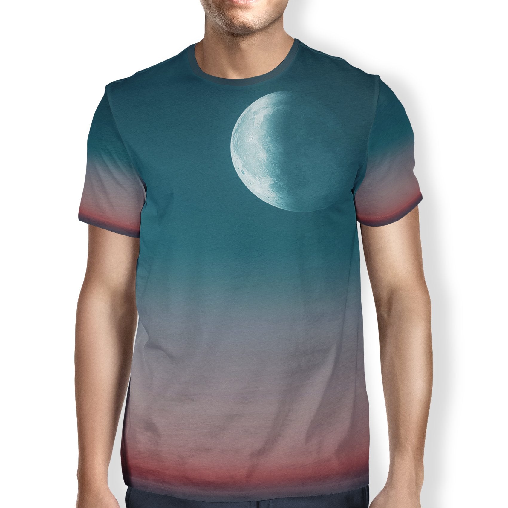 Moon Sky Men's T-Shirt | Orange Poppy