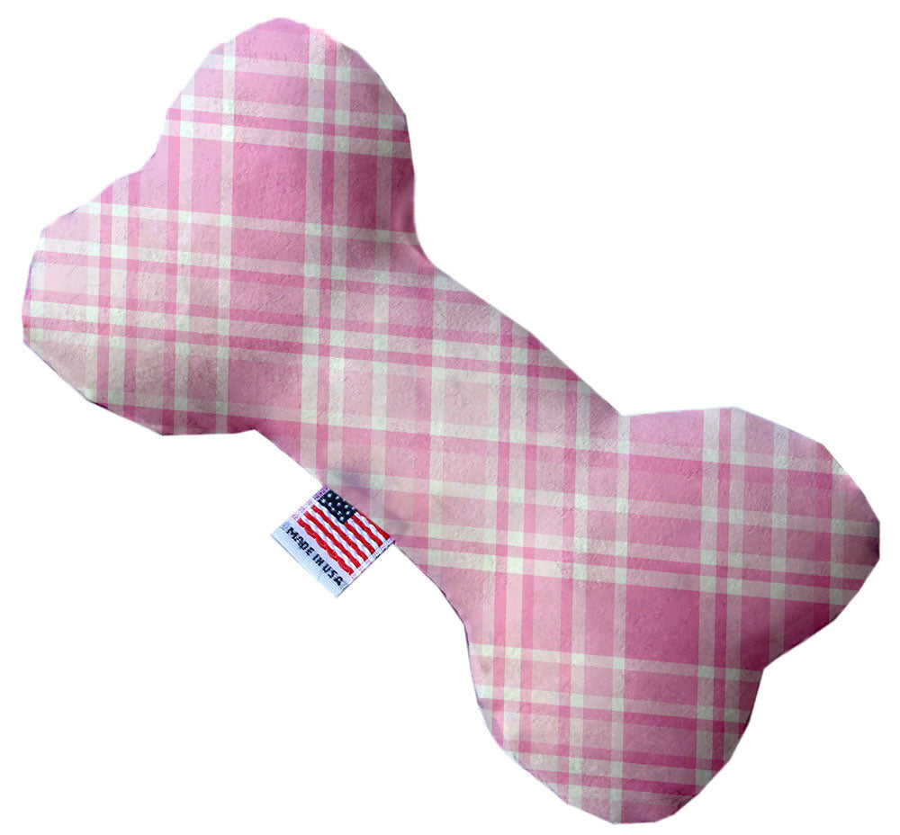 Mirage Pet 1364-TYBN10 Cupid Pink Plaid 10 in. Bone Dog Toy