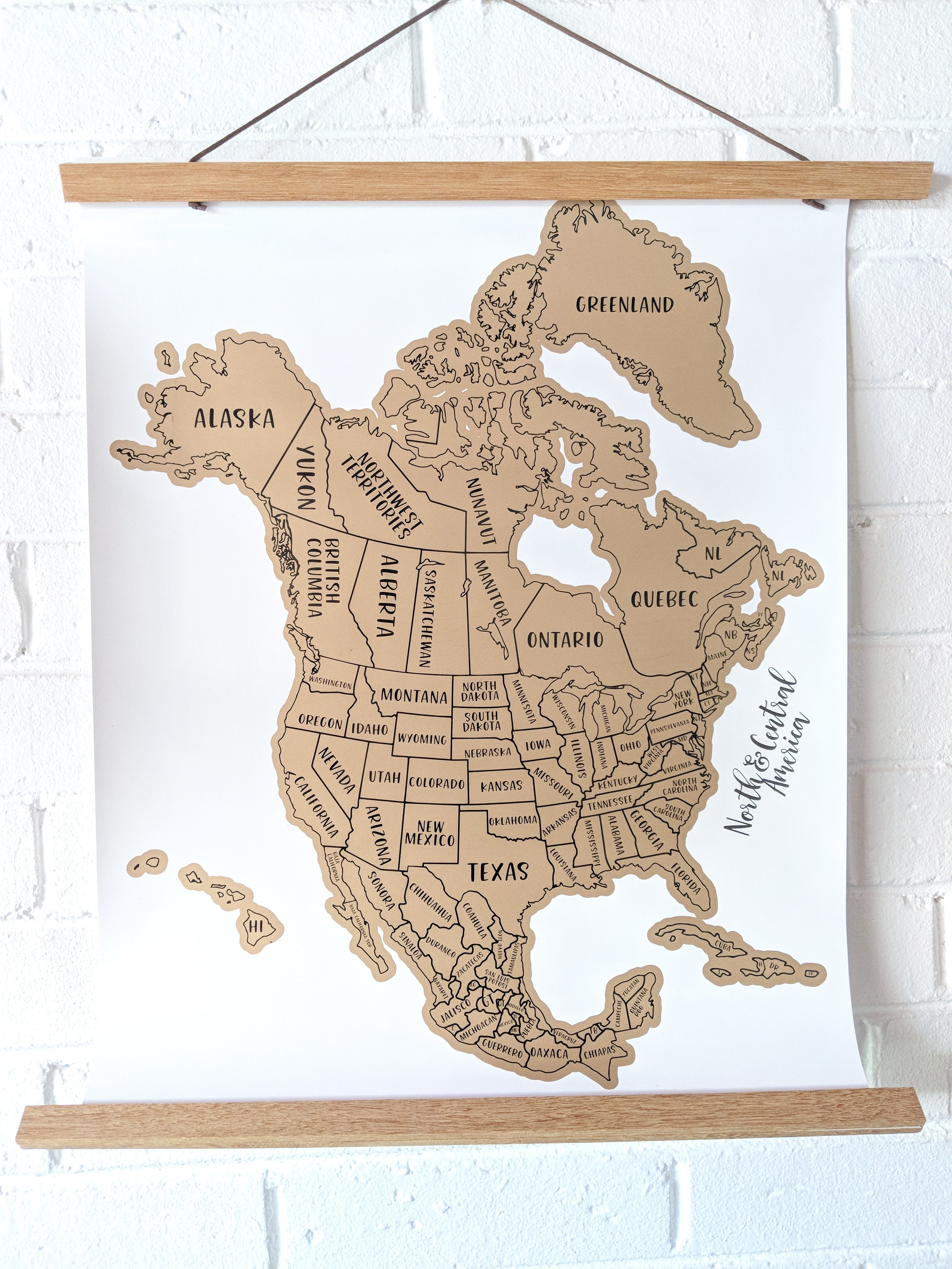 Scratch Your Travels North & Central America Map