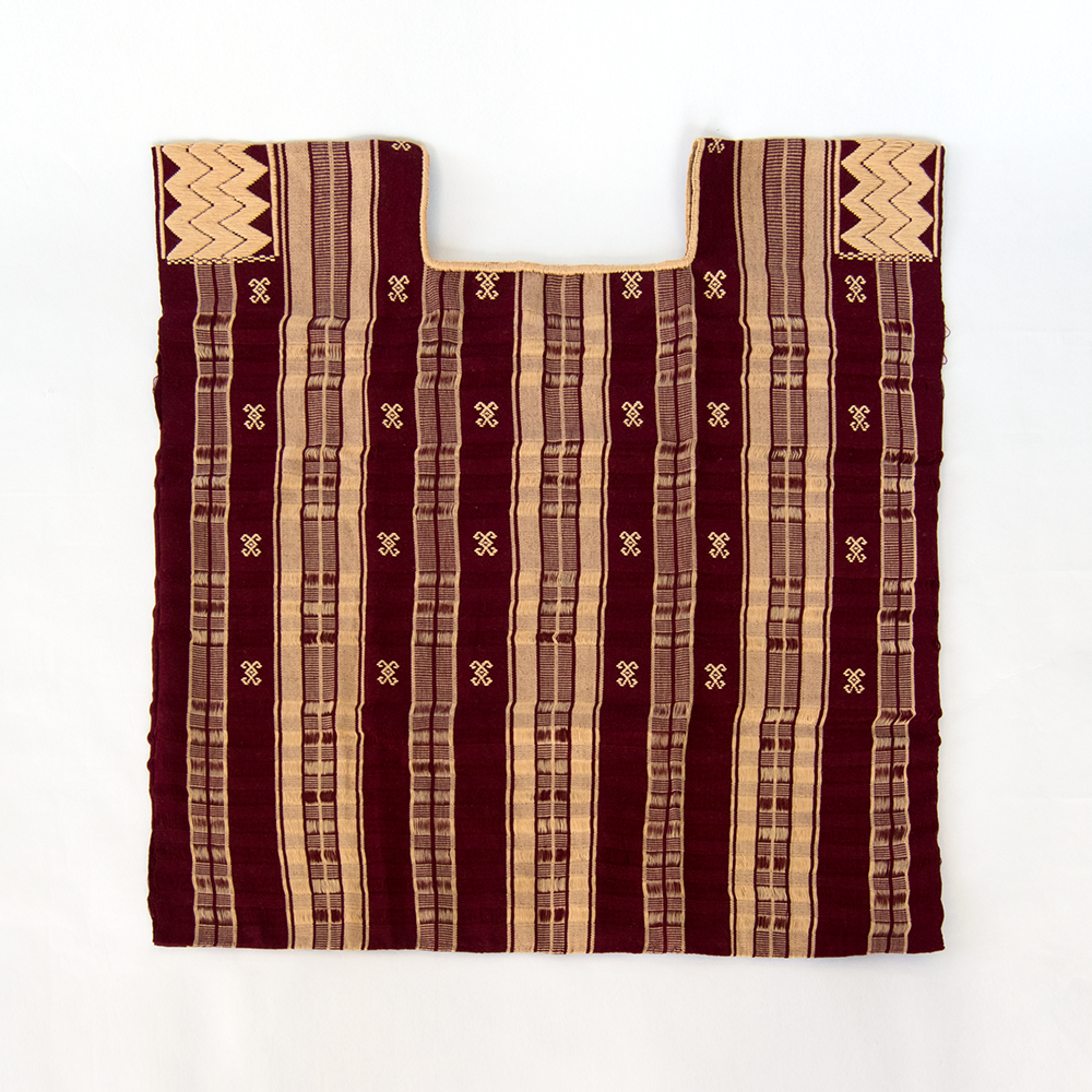 Panthelo, Handmade Huipil in Burgundy