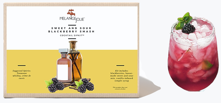 Mélange Jolie Sweet and Sour Blackberry Smash Cocktail SipKit™ | Olive Lucky