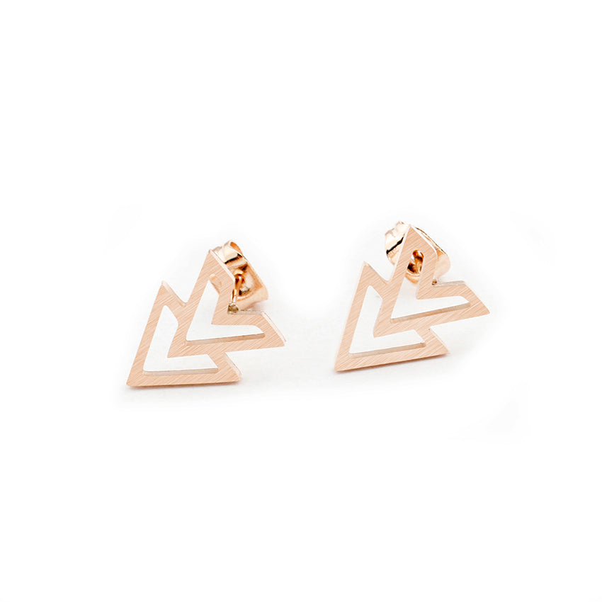 Minimalist Women Ear Jewelry Arrow Studs Earrings | White Themis