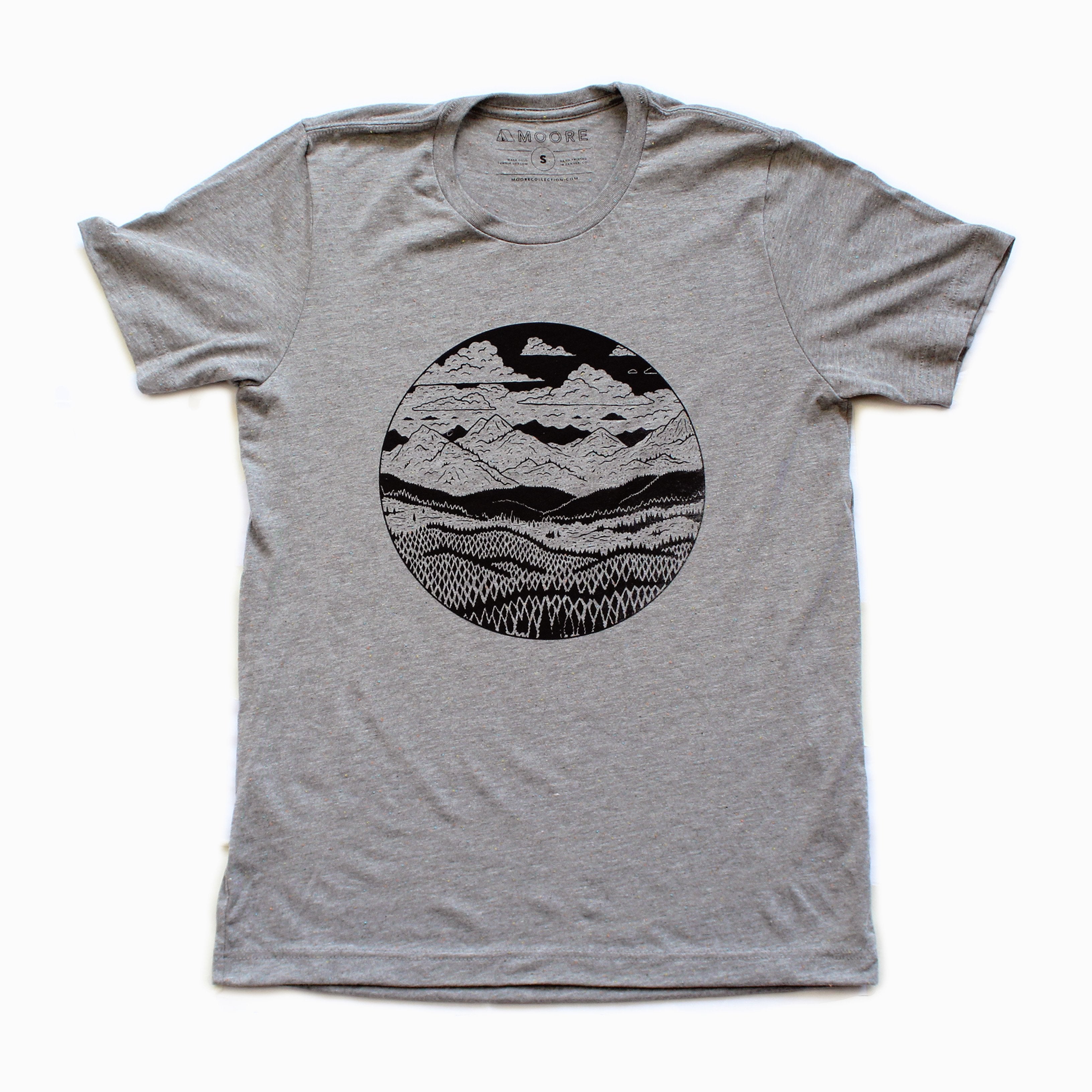 Mountain Range Tee-Gray Speckled