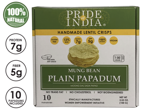 Plain Mung Bean Sada Papadum Lentil Crisp