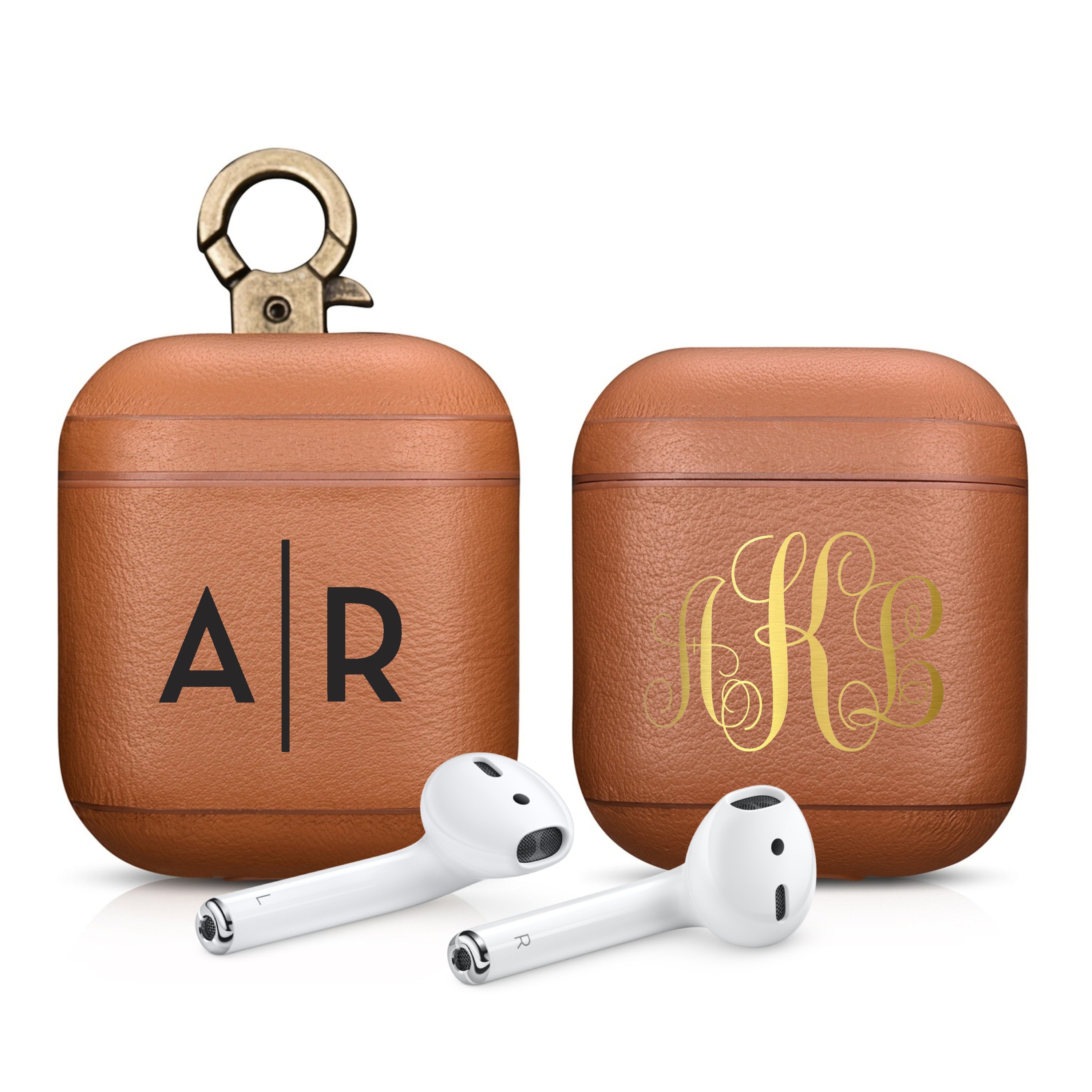 Napa Tan Premium Vegan Leather AirPods 1 & 2 Case | Custom Color