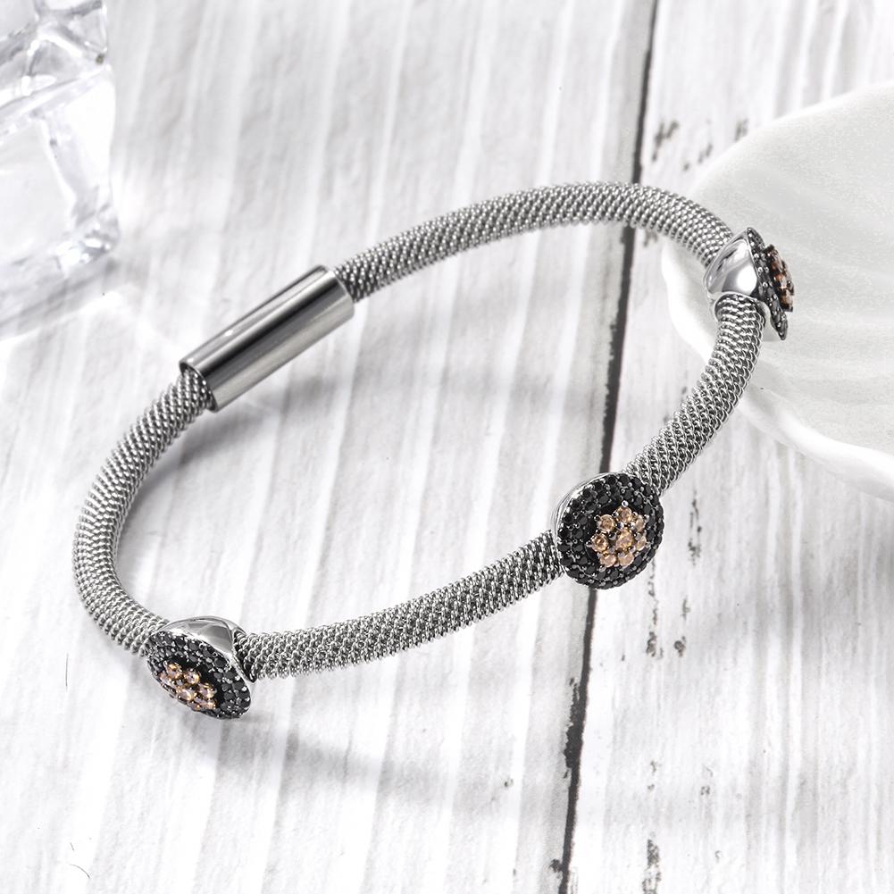 Flower Cable Station Bangle