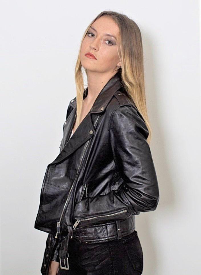 Womens Moto Nappa Leather Jacket