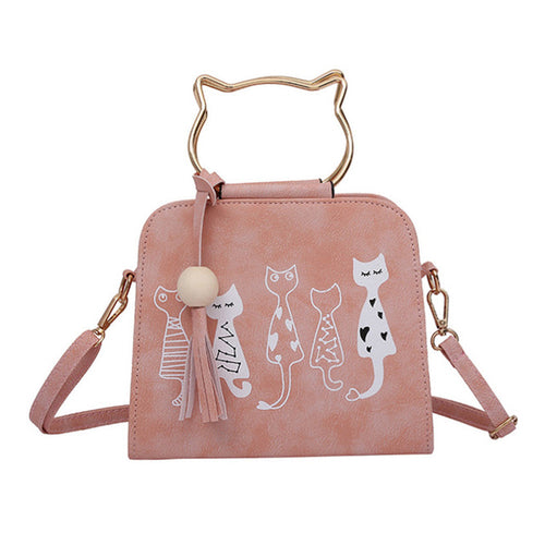 Women Messenger Bag Handbags Cat Rabbit