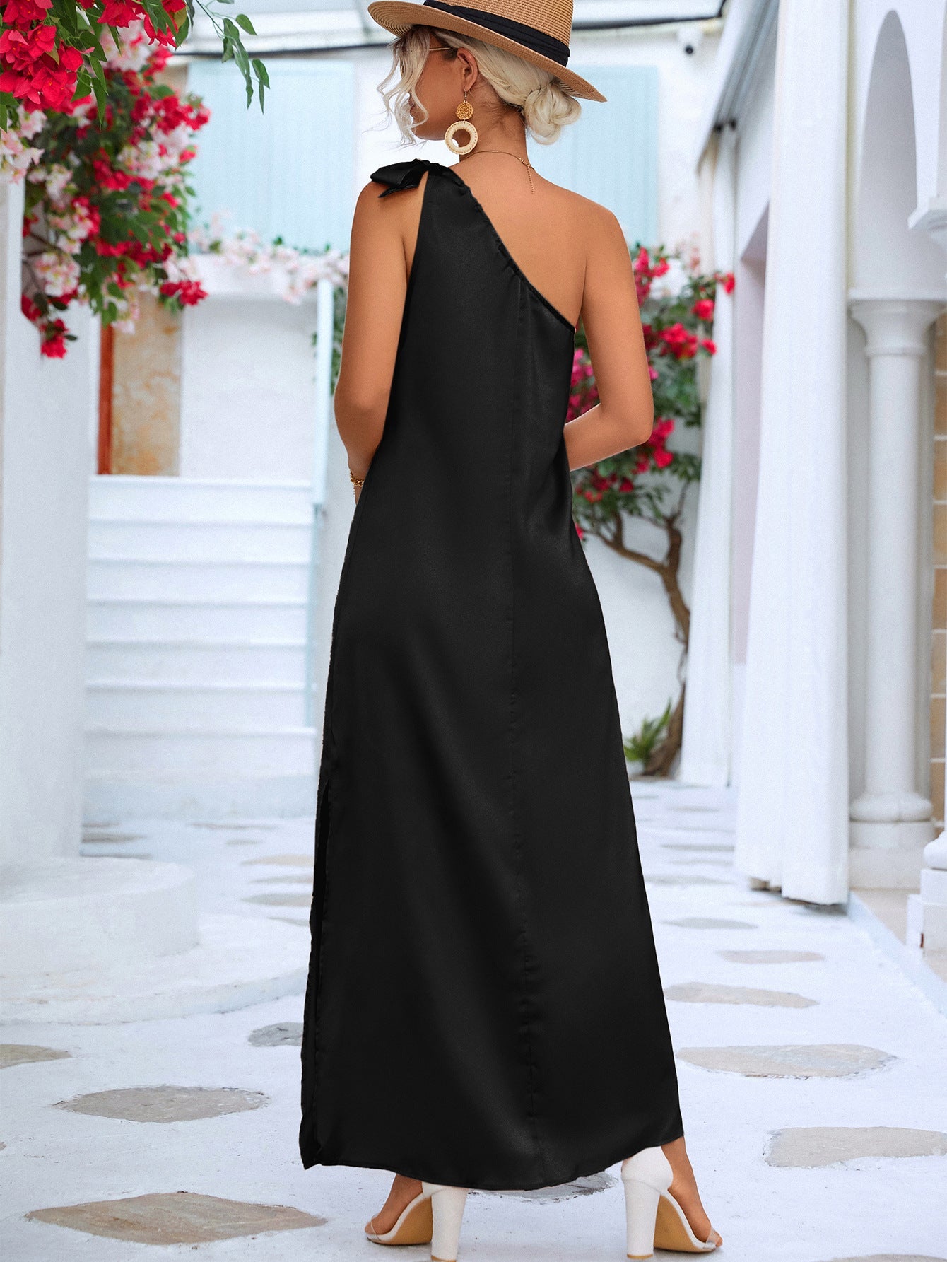 One Shoulder Tie Dress