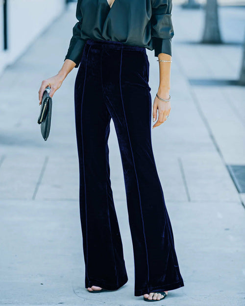 Velvet Straight Leg Pants for Women