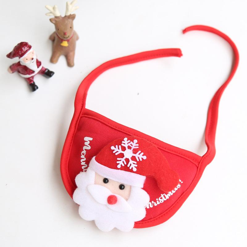 Dog Christmas Bandana Santa Hat Dog Scarf Triangle Bibs Kerchief