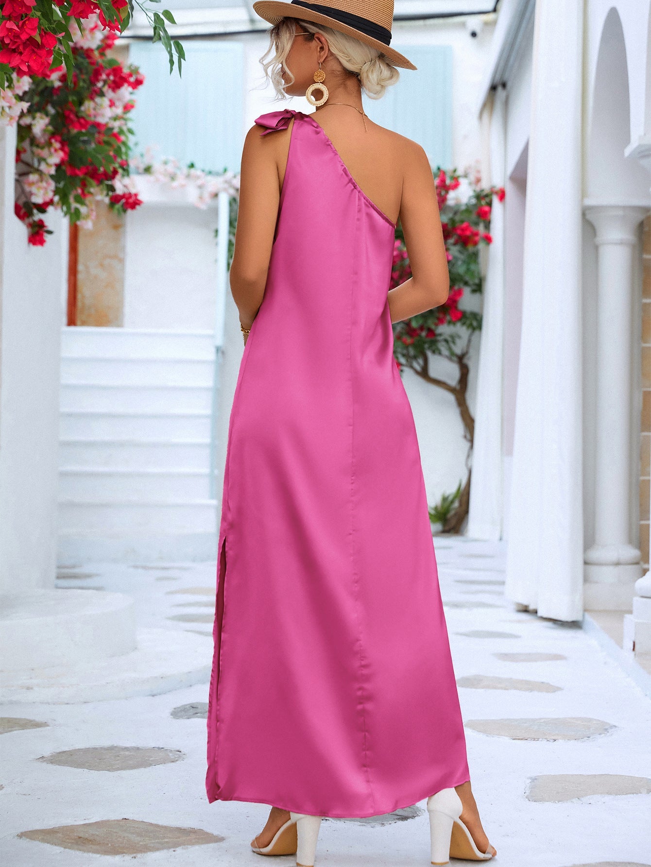 One Shoulder Tie Dress