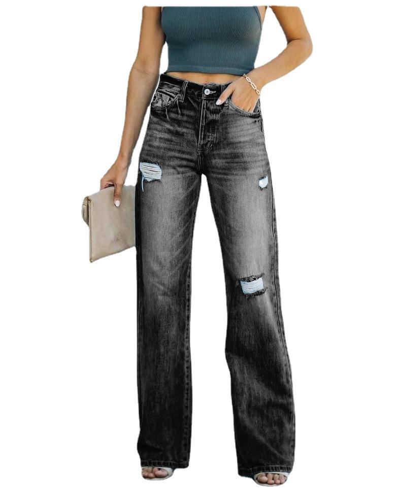 Women Loose Boyfriends Jeans High Waist Baggy Denim Pants