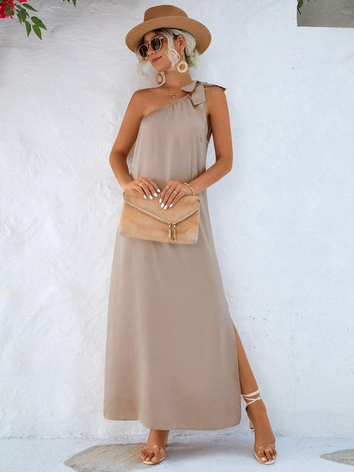 One Shoulder Tie Dress