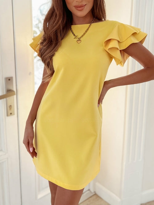 Short Sleeve Backless Dress