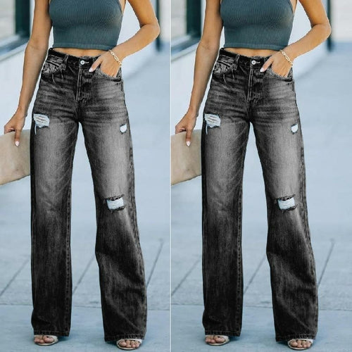 Women Loose Boyfriends Jeans High Waist Baggy Denim Pants