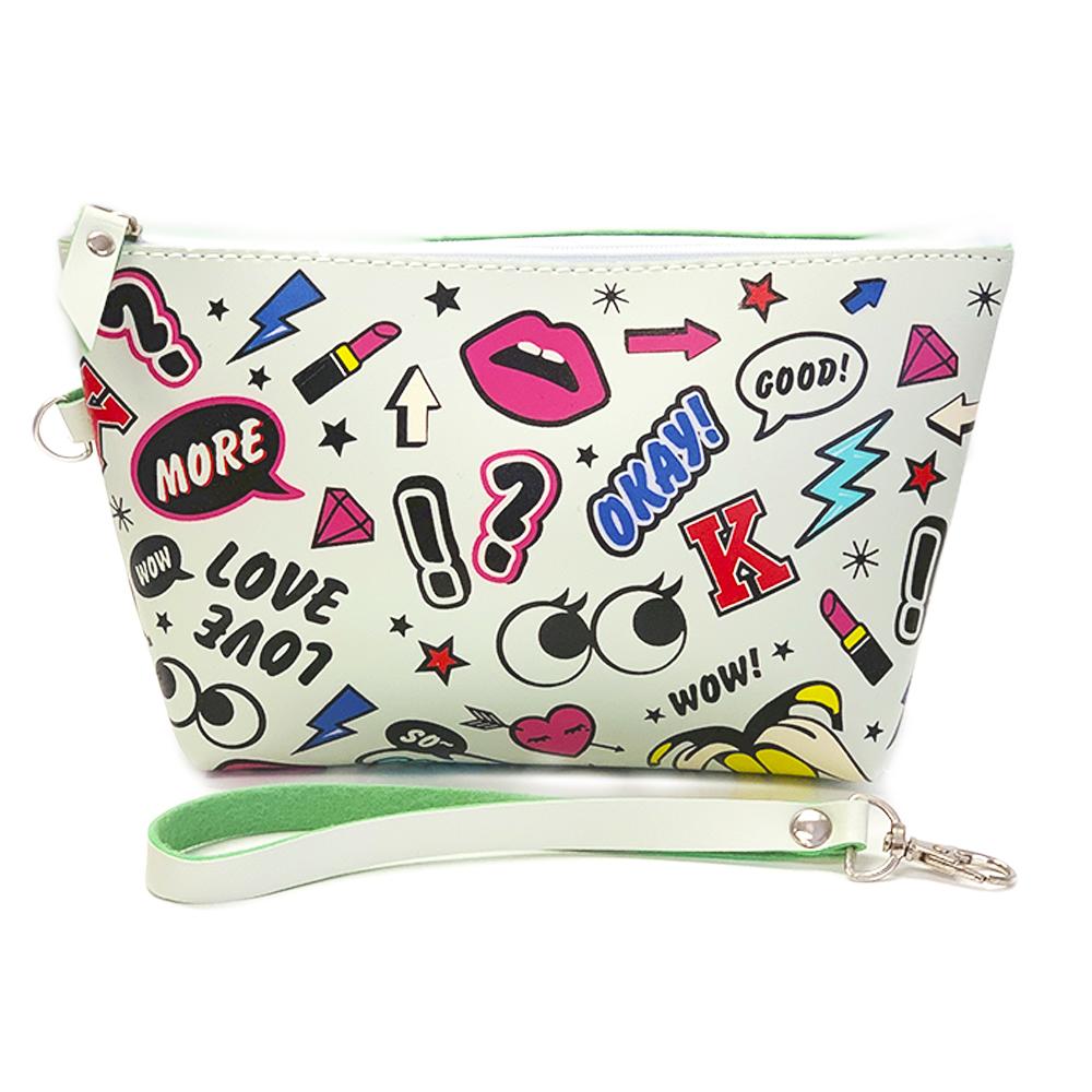 OH Fashion Makeup Bag Rocking In White | Pink Hector