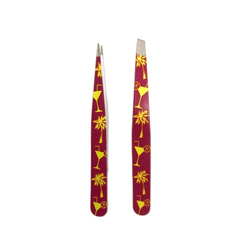 OH Fashion Professional Tweezers Set Cocktails, 2 PCs | Pink Hector