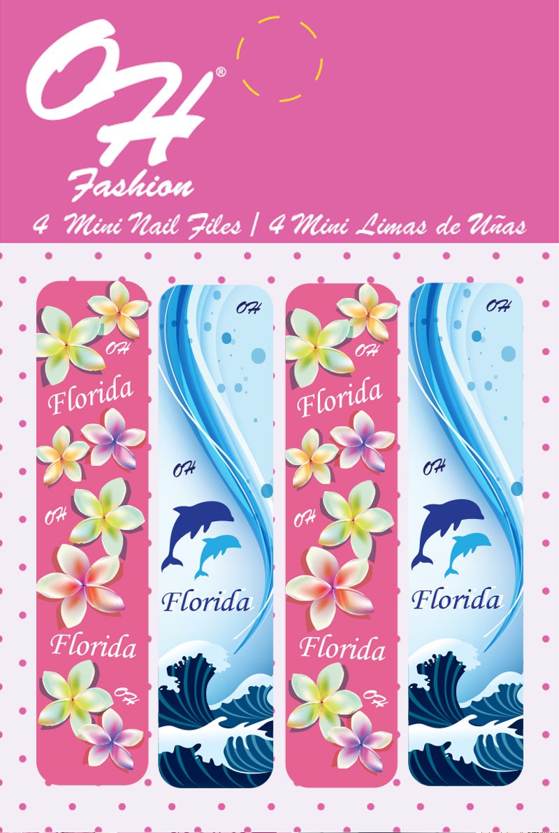OH Fashion Mini Nail Files Explore Florida | Pink Hector