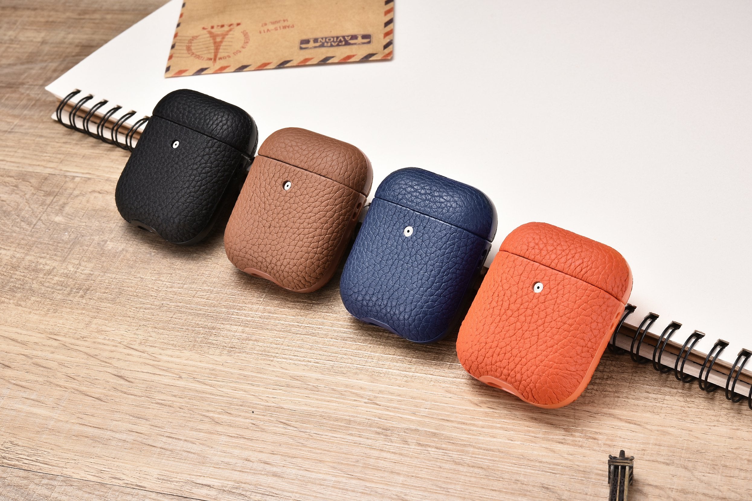 Genuine Pebble Leather AirPods 2 Case with Color Debossing