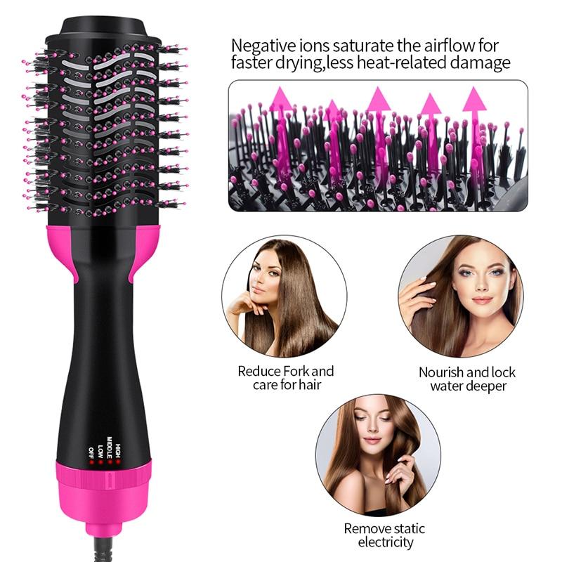 One Step Electric Hot Air Brush Multifunctional Negative Ions Hair