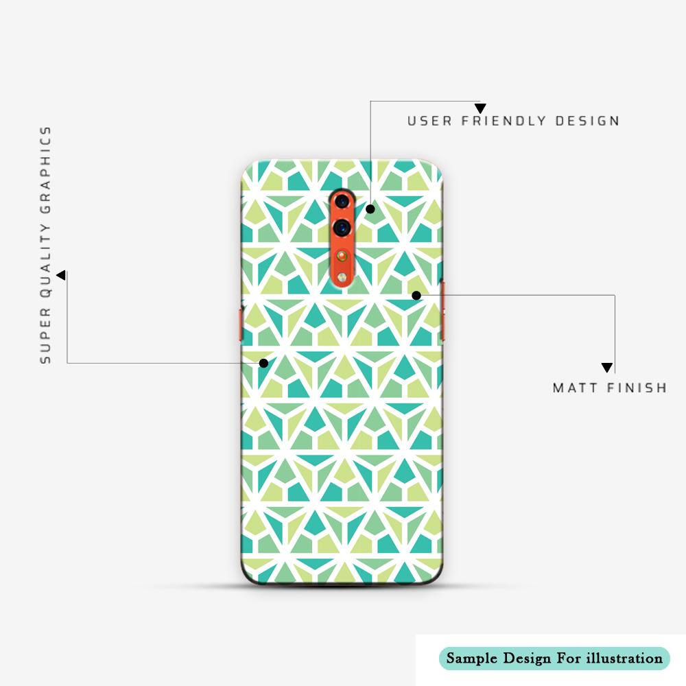 Honeycomb hybrid- Teal and baby pink Slim Hard Shell Case For Oppo