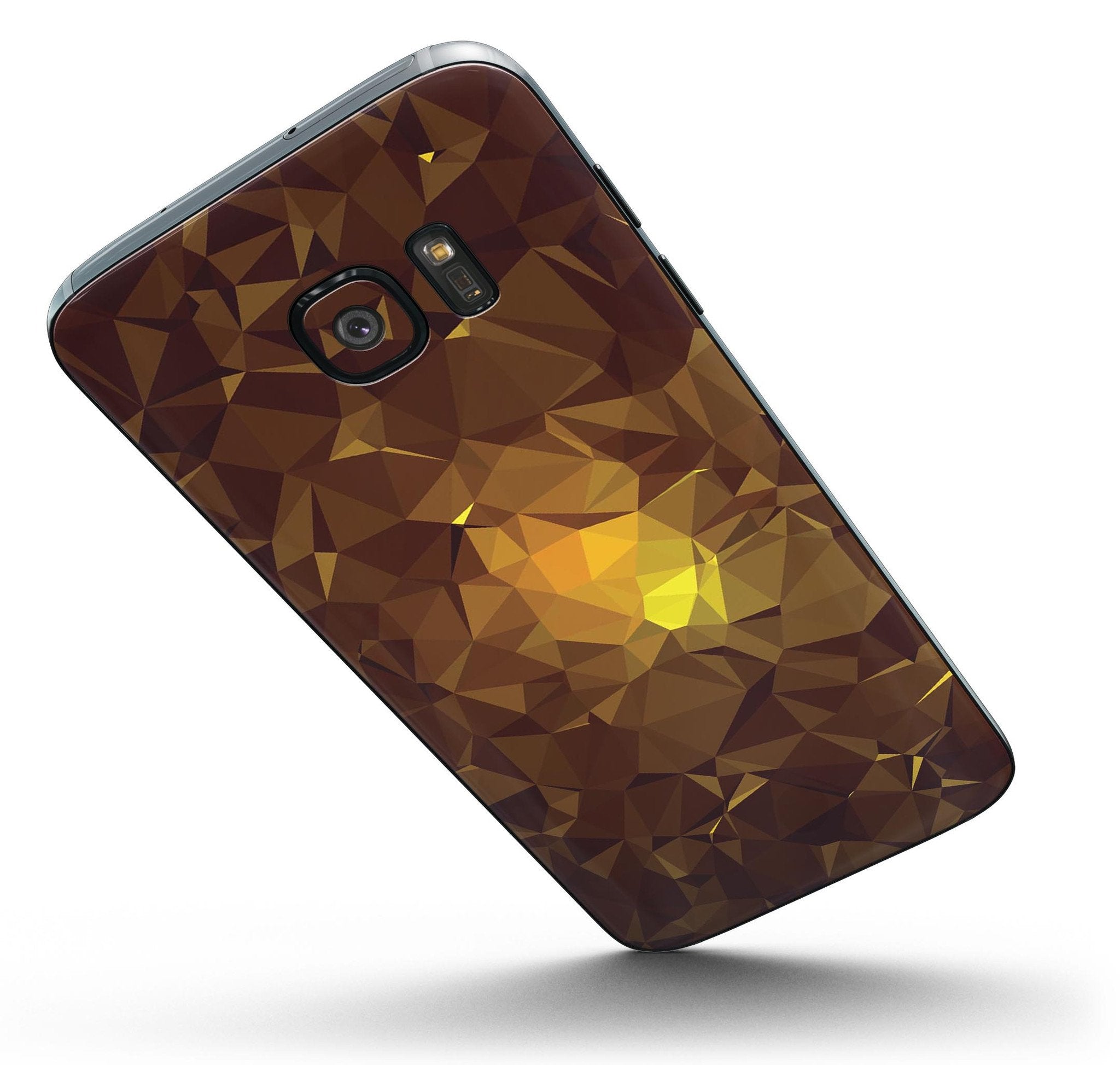 Orange Geometric V16 - Full Body Skin-Kit for the Samsung Galaxy S7 or