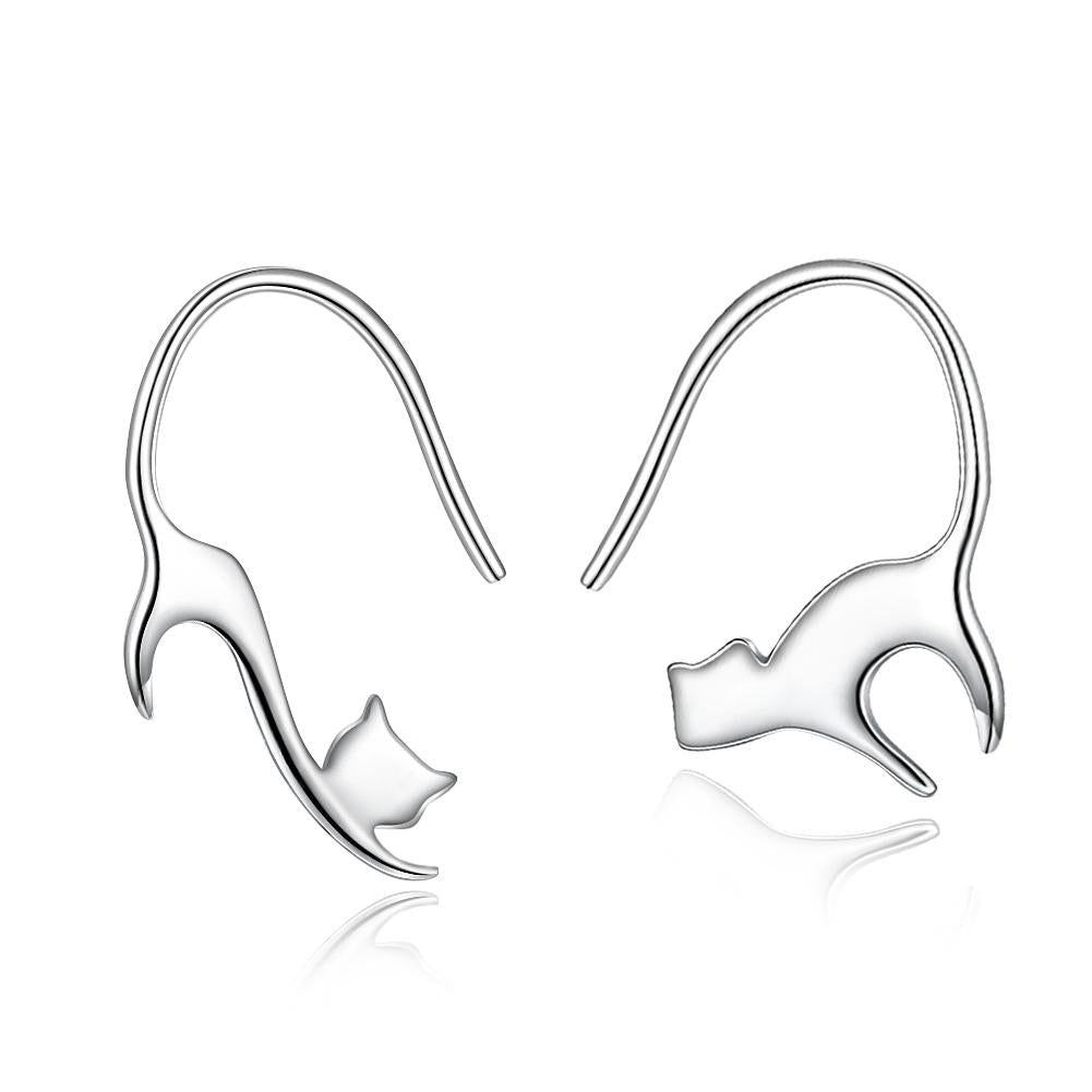 Kitty Cat Sterling Silver Earring | Silver Milo