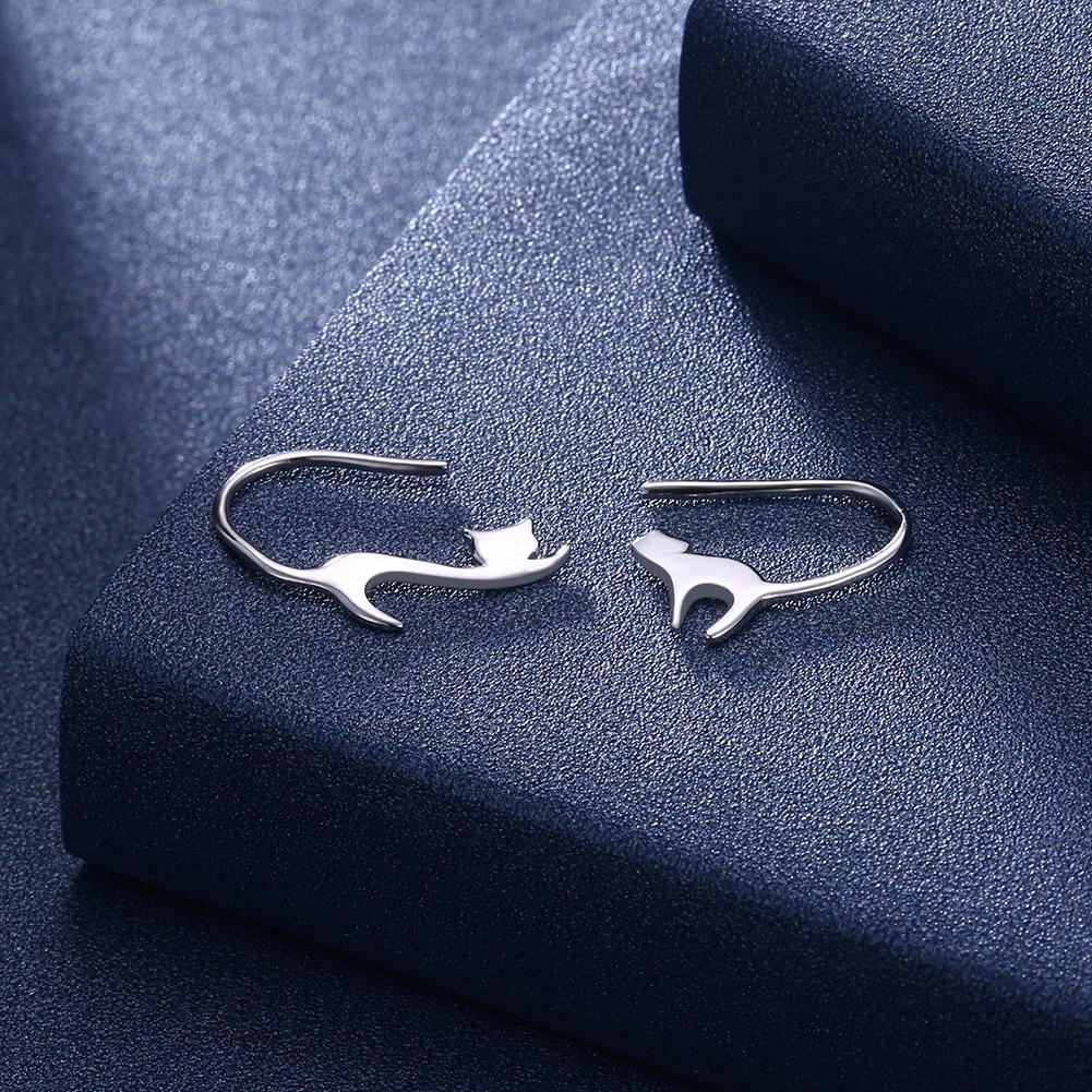 Kitty Cat Sterling Silver Earring