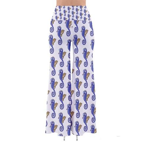 Bell Bottom Cotton Palazzo pants Seahorse Pattern Flare