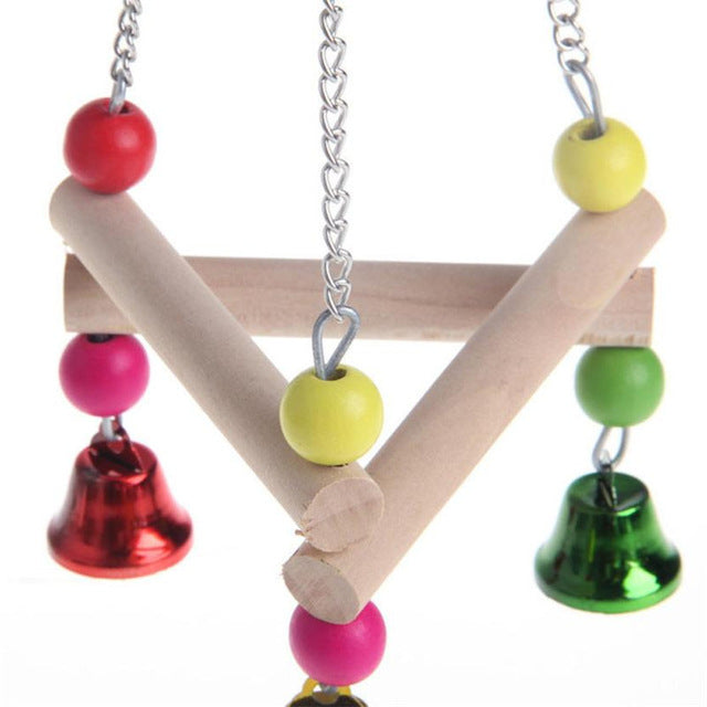 Pet Bird Hanging Swing Toy Birds Cage Pendant Chew