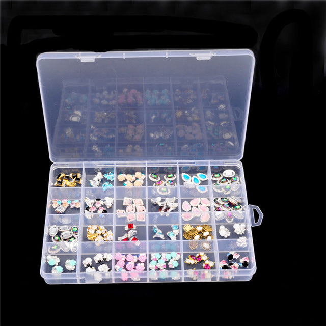 Plastic 24 Slots Jewelry Storage Box Case Craft | Plum Coco