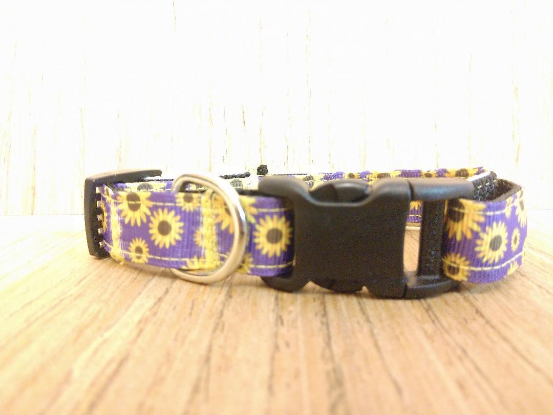 Collar/ Small/ Purple & Yellow Flowers