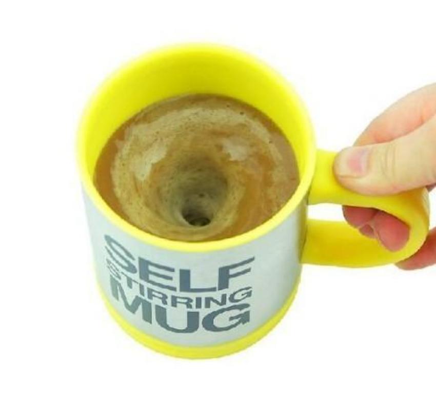 Amazing one button press stirring coffee mug