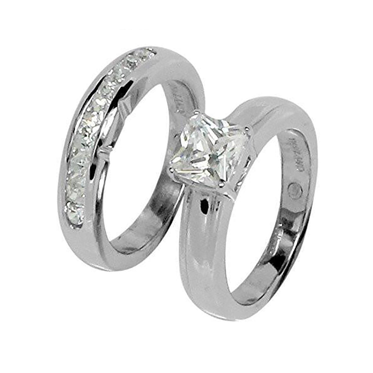 Classic Princess Cut Prong Set Wedding Set Style Ring